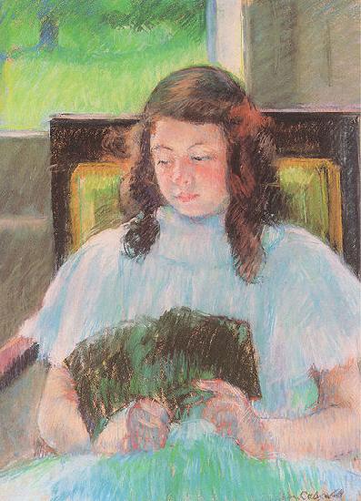 Mary Cassatt Young Girl Reading Germany oil painting art